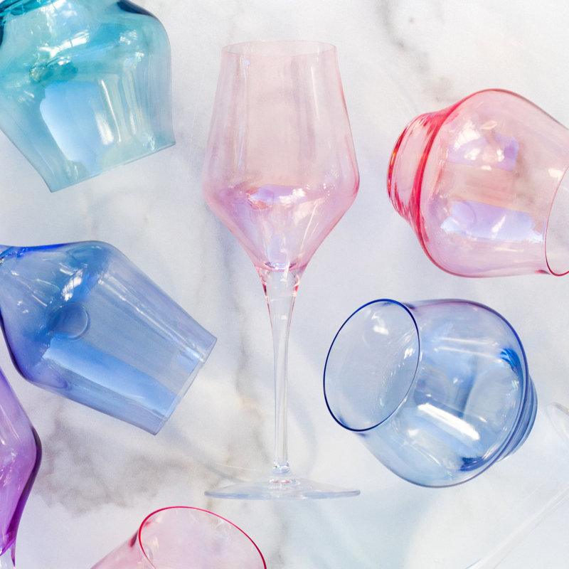 Contessa Wine Glass, Blue, 11 oz.