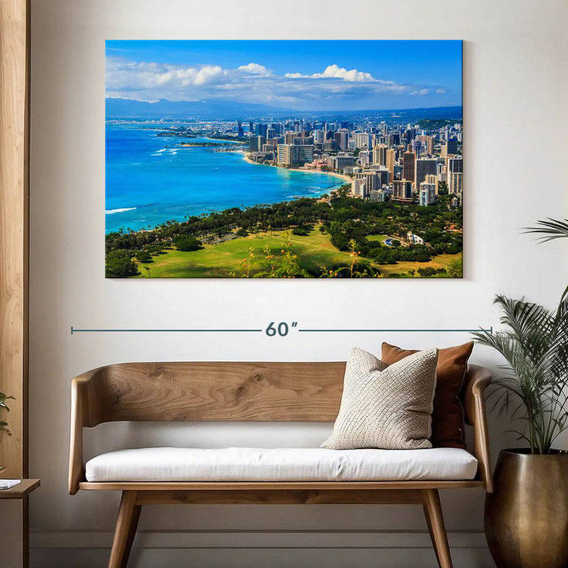 Rorry Honolulu Hotels, 34" H x 51" W