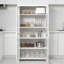 Armoire de cuisine autoportante avec portes en verre et tablettes réglables, armoire de rangement à 5 niveaux pour la salle à manger et le salon