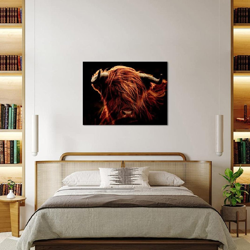 Vache - peinture sur toile tendue