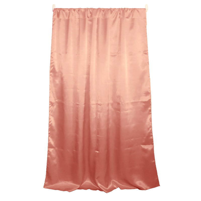 Dafni Semi Sheer Curtain Single Panel, 58" W x 72" L, Peach