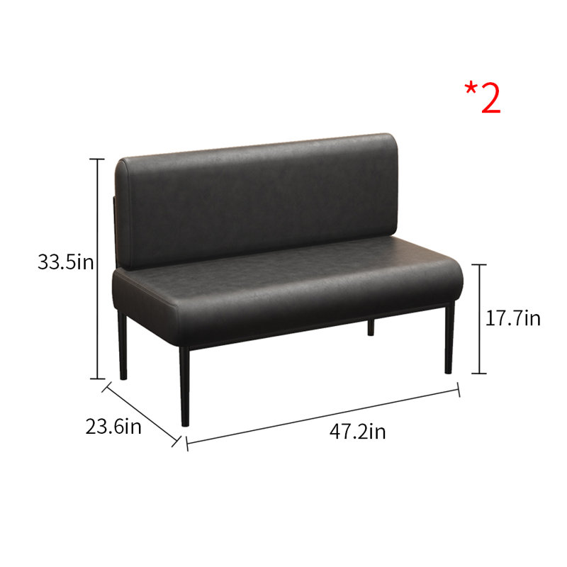 Banc rembourré en similicuir de style industriel