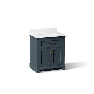 30 po Charlemont Meuble-lavabo de salle de bain avec lavabo et comptoir en quartz