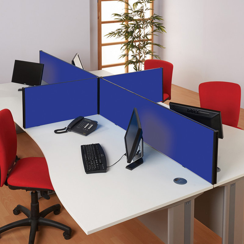 Desk Dividers, 40cm H x 160cm W x 3cm D, Royal Blue