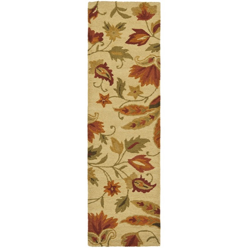 Emrick Blossom Hand Hooked Wool Floral Rug, Runner 2'3" x 14'
