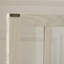Armoire basse à 2 portes avec bande lumineuse RVB polychrome et poignées rétro, armoire de rangement en verre multifonctionnelle