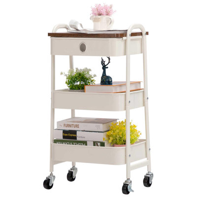 Adelhard 76cm H x 93.98cm W Cart with Wheels