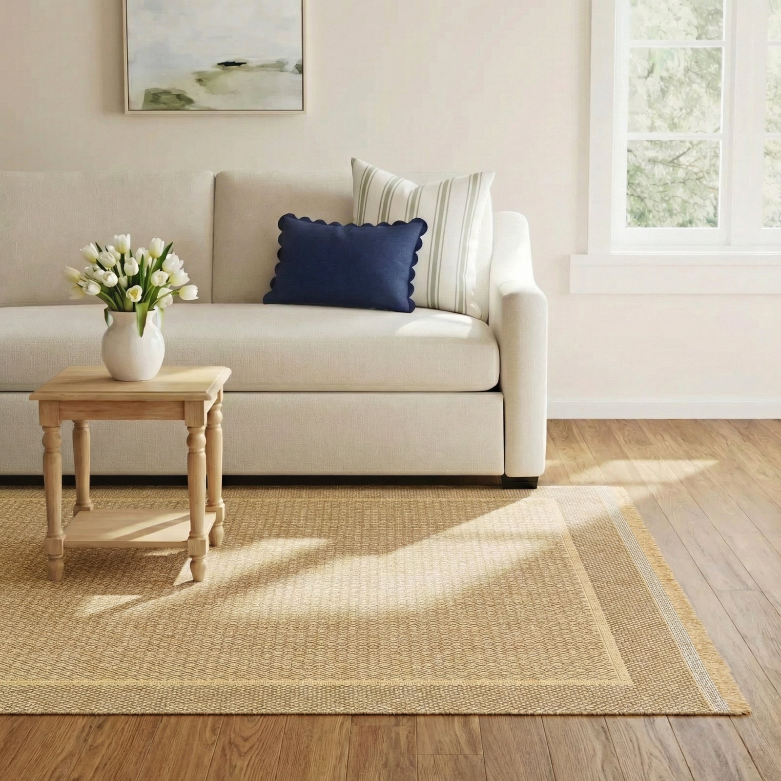 Abbie Beige Outdoor Rug, Rectangle 7'10" x 10'