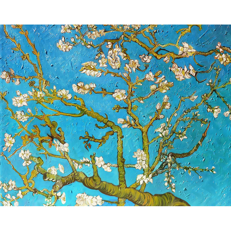 Plants & Flowers Wall Decal, 14" H x 18" W, Blue/Green