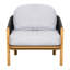 Fauteuil club d'extérieur en bois, ensemble de 2-550648464-550648465
