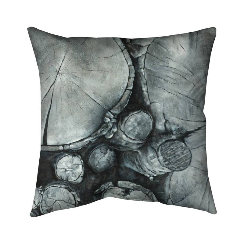 Textured wooden logs - 20"x20" Throw pillow cover - Poly twill - Print on demand