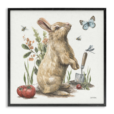 «Garden Patch Rabbit», estampe numérique par Leslie Trimbach