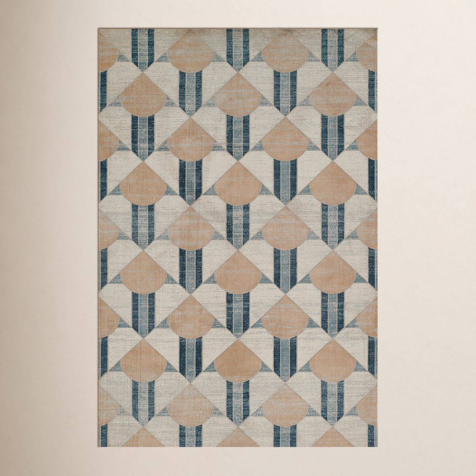 Scout Blue Geometric Rug, Rectangle 7'9" x 9'10"