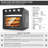 27.5qt 6-in-1 Air Fryer Oven, Convection Countertop Toaster, Bake, Broil, Dehydrate, 1600w, Black Stainless Steel | Gift Idea
