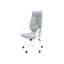 Fauteuil de bureau pivotant, réglable, gris, blanc et ergonomique en métal à 5 bases avec hauteur et pivot de 360 degrés, métal maillé, moderne