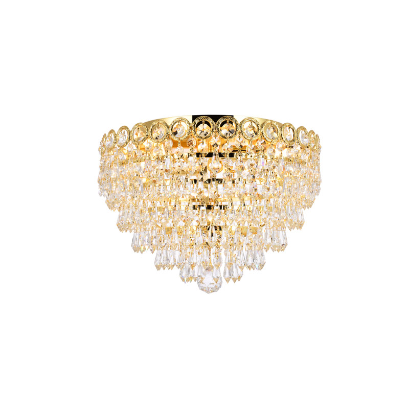 Stoltz Crystal Flush Mount, Gold