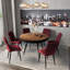Wacousta Walnut Round Dining Table with Wood Base