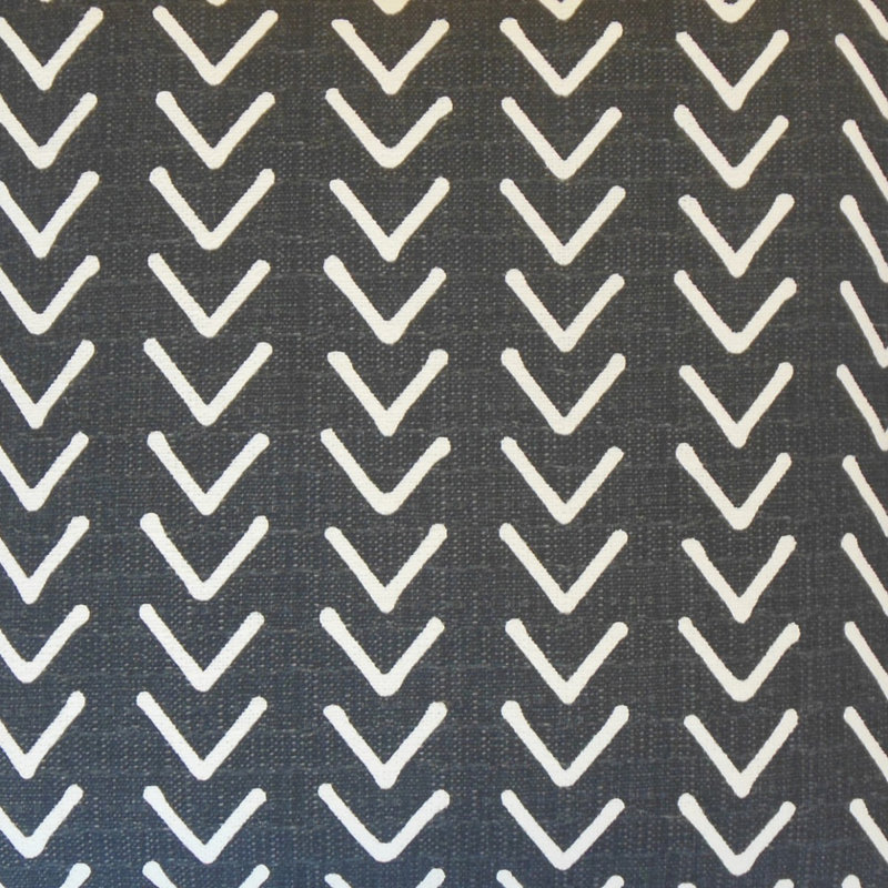 Roan Geometric Cotton Reversible Throw Pillow, 26" x 26", Ink