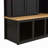 62.9"W Farmhouse 4-In-1 Hall Tree With 6 Hanging Hooks, Mudroom Wood Grain Bench With Open Compartments, Entryway Shoe Cabinet With Seating Bench For Living Room, Hallway-1074152172