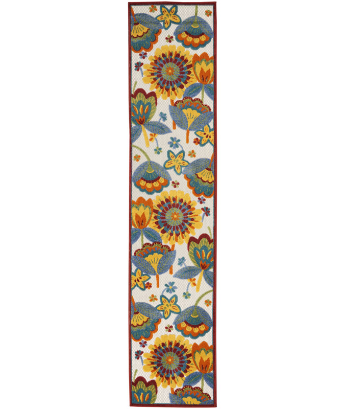 Lusby Floral Indoor Rug, Runner 2'3" x 12'