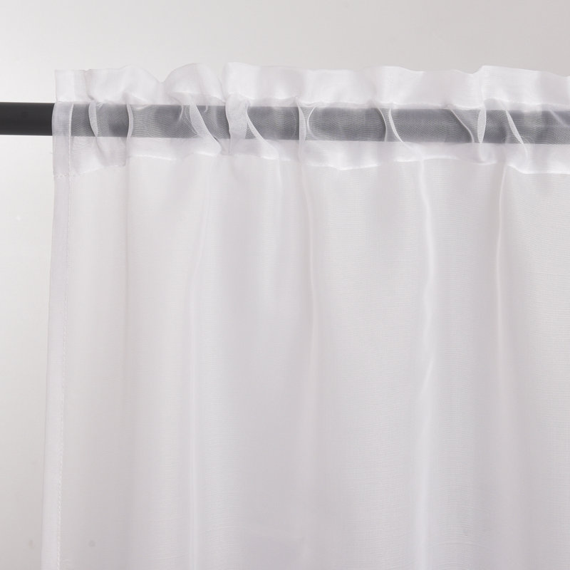 Rideau court 2 panneaux filtrant la lumière, 24"W x 36"L (Pack of 2), White