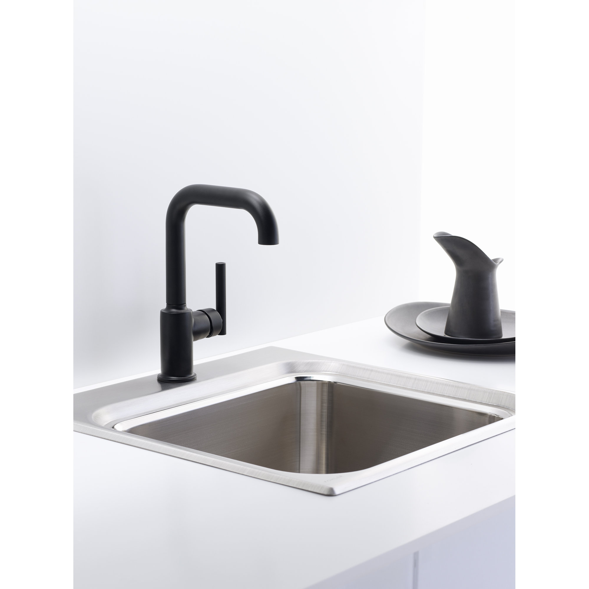 Purist Bar Faucet with Accessories, Matte Black