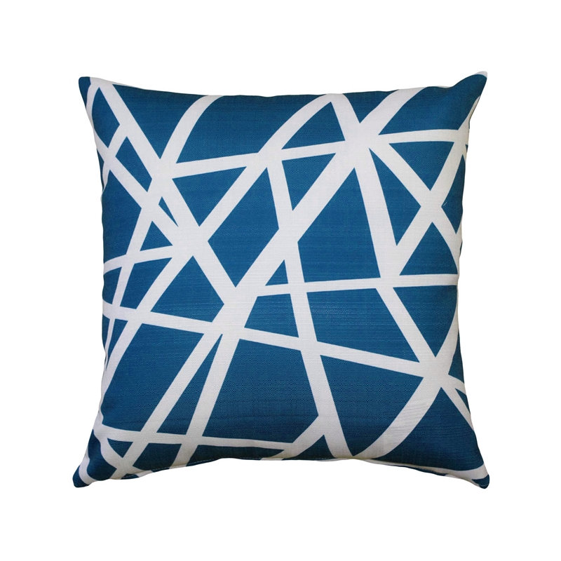 Bird's Nest Indoor/Outdoor Throw Pillow, Blue