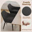 Ensemble de 2 chaises d'appoint rembourrées avec dossier confortable rembourré gris foncé-1422273687-1422273686