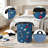 Space-Themed Laundry Hamper With Cartoon Planets Rockets, Collapsible Waterproof Oxford Cloth Storage Basket For Bedroom, Bathroom, Dorm, And Toy Organization