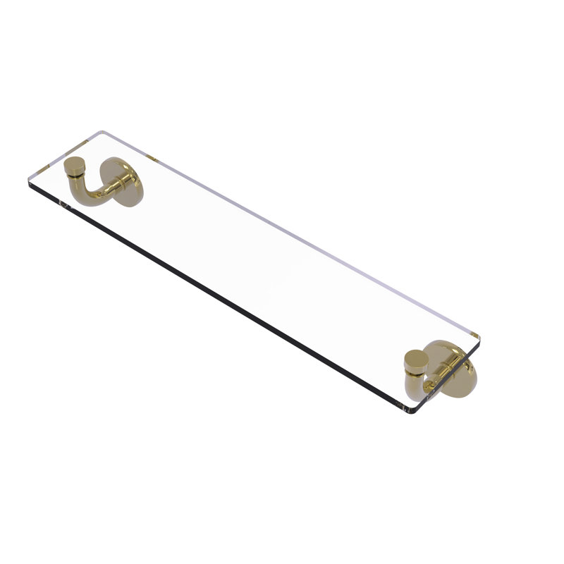 Tioga Bracket Shelf, Unlacquered Brass