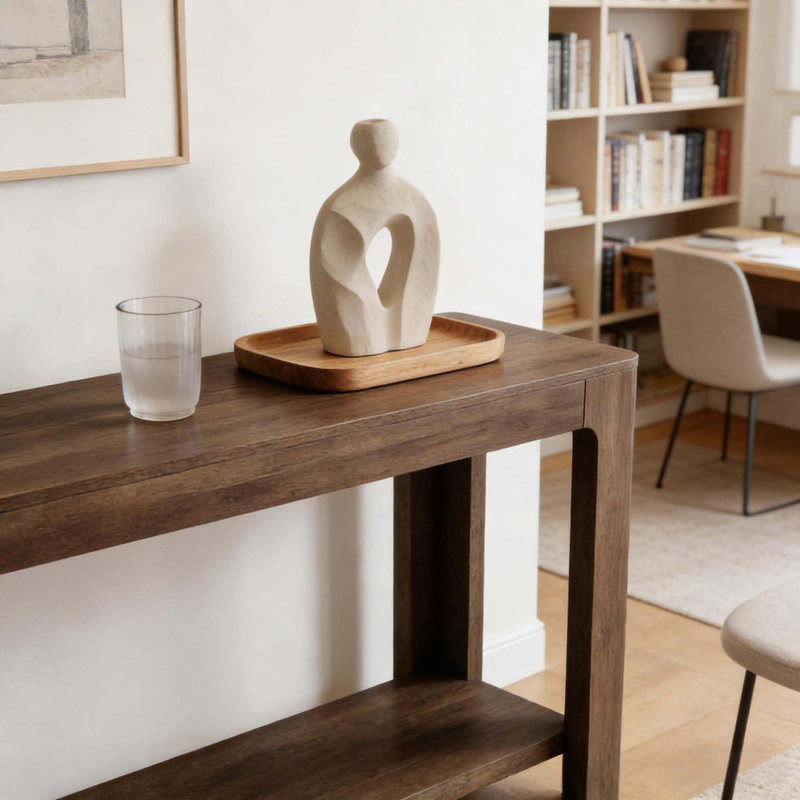 Compact Entrance Table, Natural Style Console Table, Sofa Table