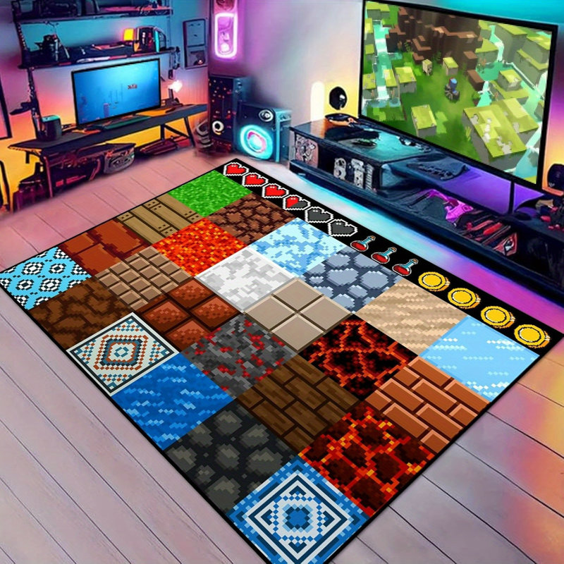 Pixel Game Carpet, Rectangle 3'11" x 5'2"