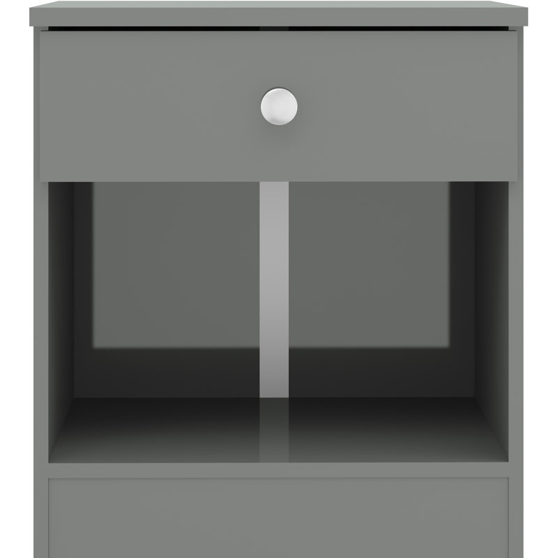 Sydnea 1 Drawer Bedside , Gray