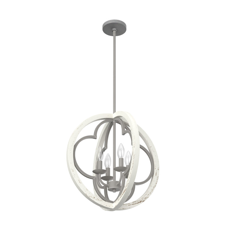Gablecrest 4 - Light Unique / Statement Globe Chandelier, 19" H x 19" W x 19" D