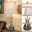 Ensemble de 2 lampes de table et de table de chevet