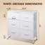  Commode à 6 tiroirs pour la chambre à coucher Ojaswi, commode blanche moderne avec commode en bois avec cadre en métal robuste pour garde-robe -682423627