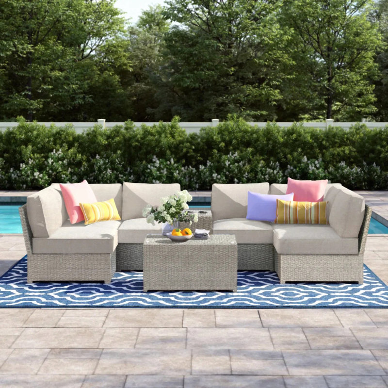 Ensemble de canapé d'extérieur pour 4 personnes - pré-assemblé et coussin inclus