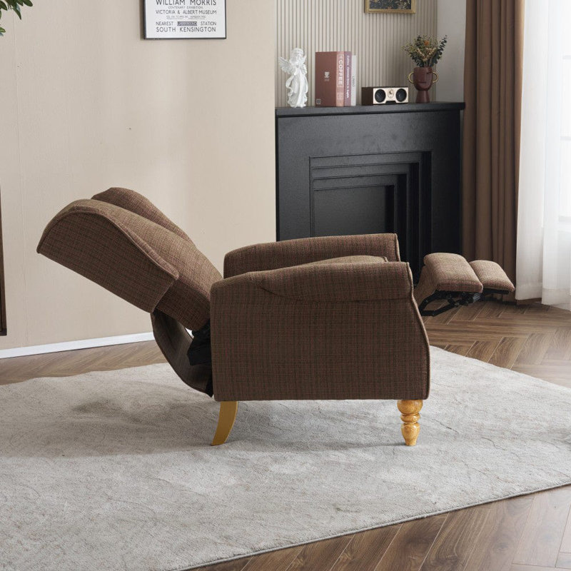 Ozvaldo 70cm Wide Wing Chair Recliner, Brown