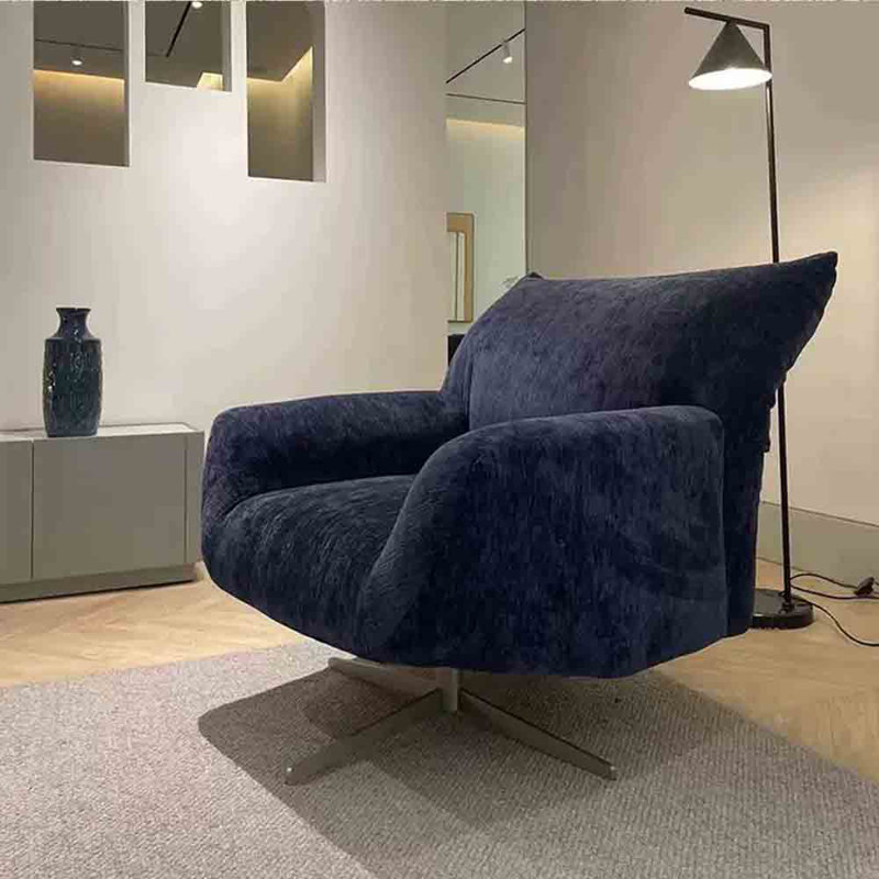 Fauteuil de loisir rotatif simple French French, Bleu très foncé