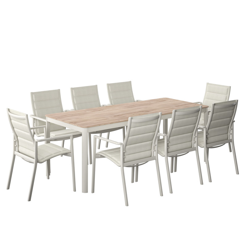 Ensemble repas d'extérieur en aluminium 9 pièces Schipper, 8
