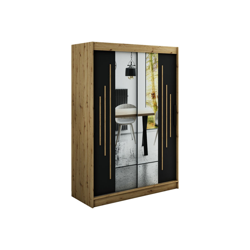 Liebwin 2 Door Manufactured Wood Wardrobe, 200cm H x 150cm W x 62cm D