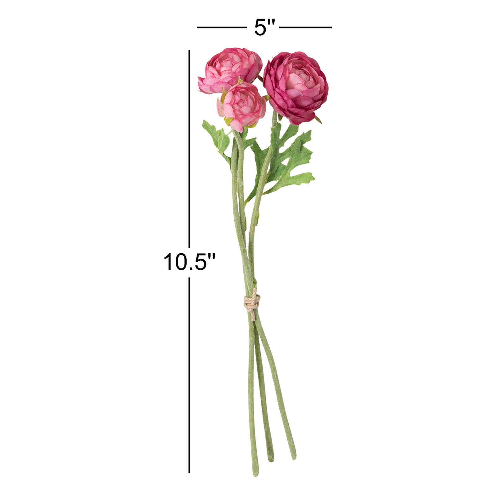 Vibrant Bloom 10.5" Lilac Ranunculus Spray, Purple, 10.5" H x 5" W x 1.5" D