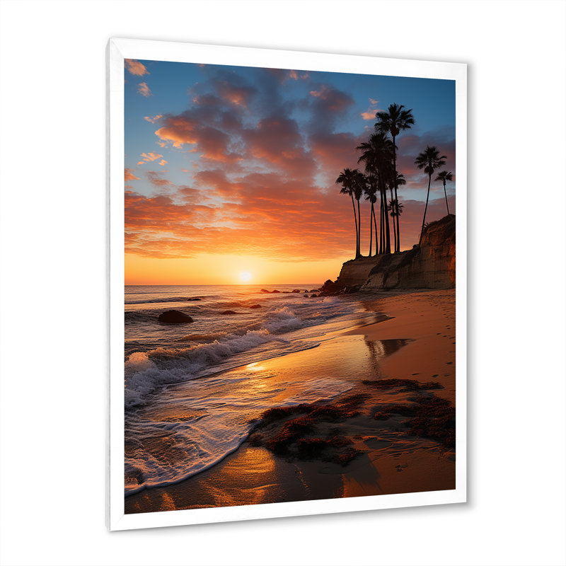 Girdler " California Landscape ", White Single Picture Framed, 44" H x 34" W x 1.5" D