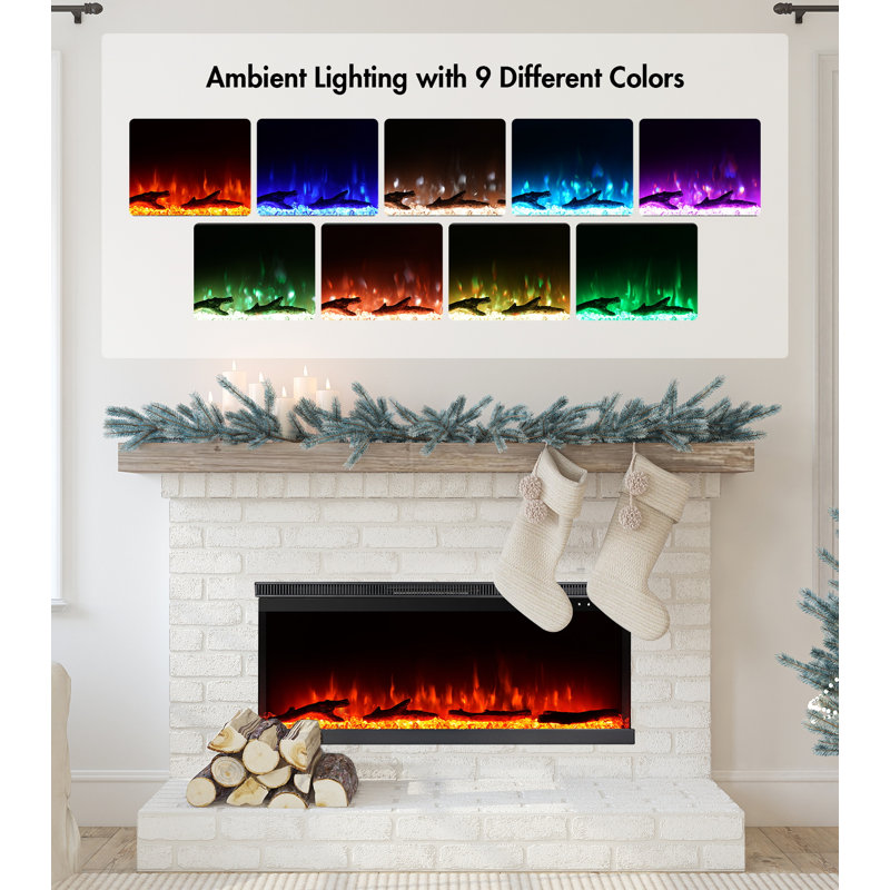 Flint Belfry Heating 3-Sided Luxury Electric Fire, 44cm H x 102cm W x 20cm D