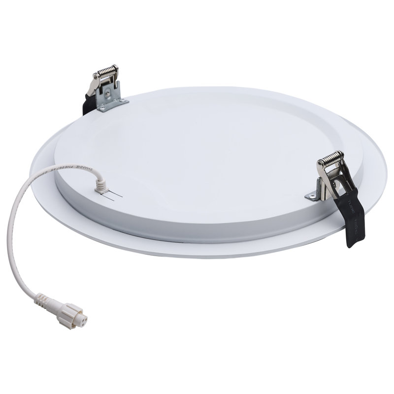 30 Watt 10 Inch LED Direct Wire Downlight Remote Driver CCT Selectable Dual Dimming Flat Face