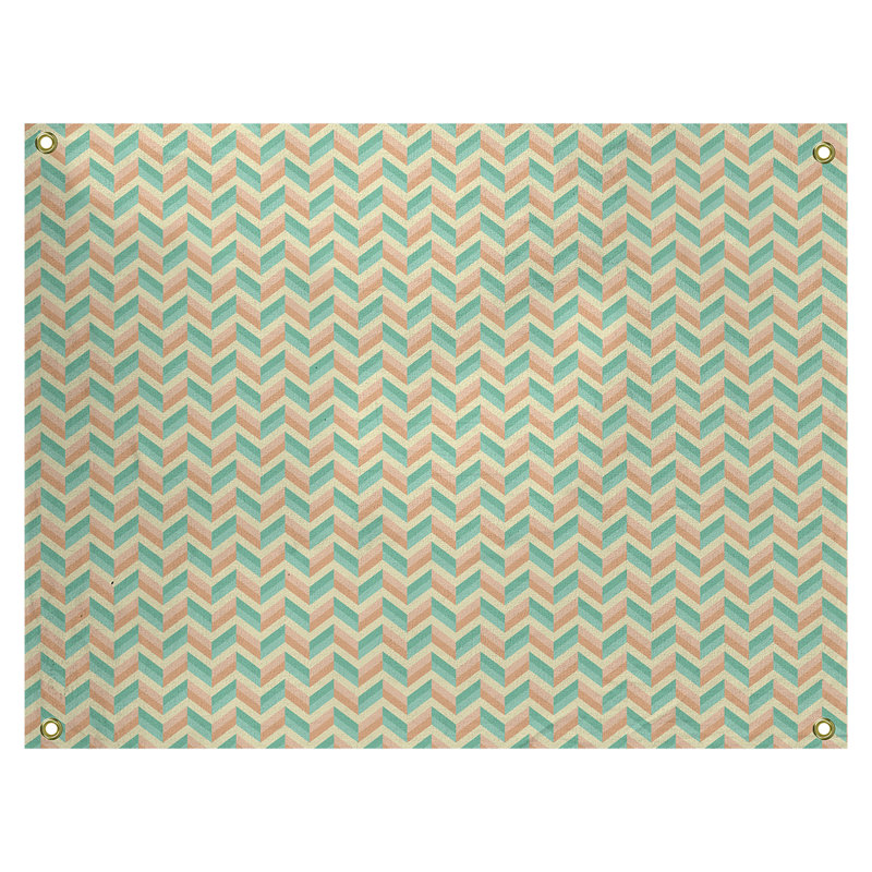 Tapisserie «Avicia Chevrons» par Katelyn Elizabeth, H 27,5 po x l 37,5 po, Intérieur / extérieur