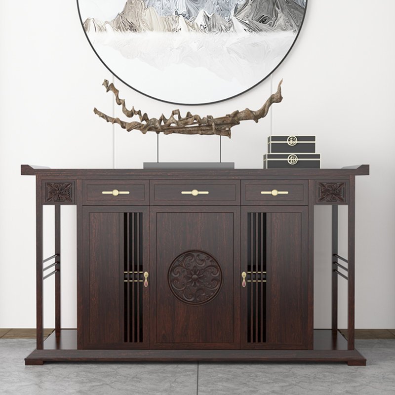Buffet chinois rétro, H 35,4 po x l 59 po x P 15,7 po