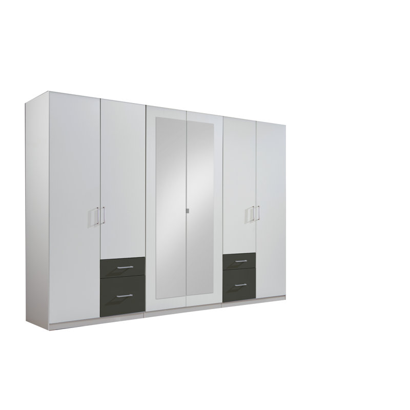 Alaeya 6 Door Manufactured Wood Wardrobe