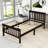 Twin Platform Bed with Headboard-1840408000
