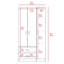 Armoire 2 portes 3 tiroirs Rowaton